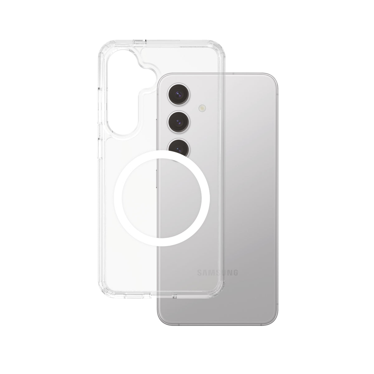 CARE Urban Combat Case, Transparent Qi Compatible for Galaxy S25 Plus | White