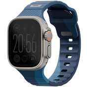 UNIQ STRIDE DE FKM RUBBER APPLE WATCH STRAP 49/46/45/44MM -STORM (STORM/AEGEAN BLUE)