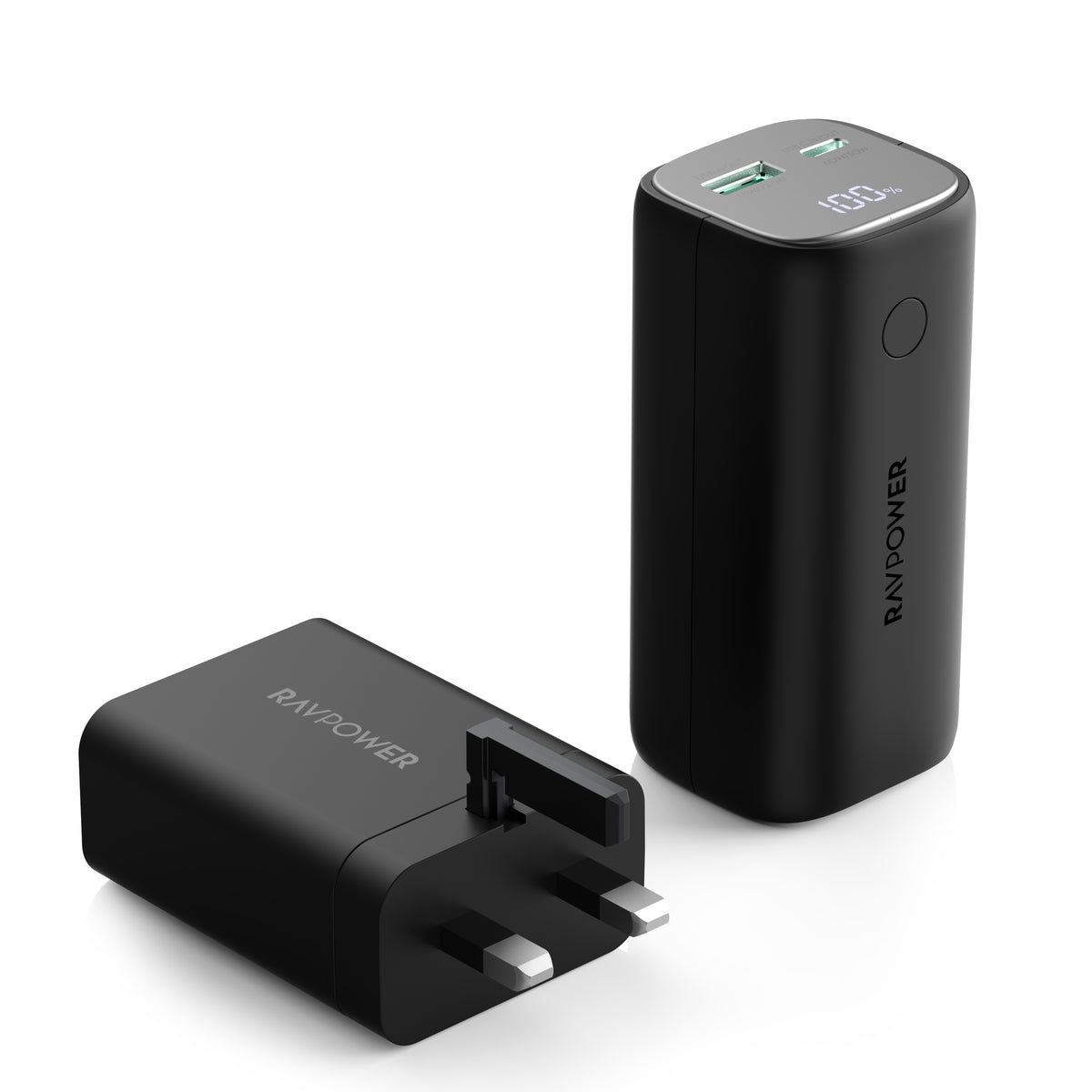 RAVPower Power Bank & Charger Combo, Super+ PD Pioneer 30W & 65W, 10400mAh