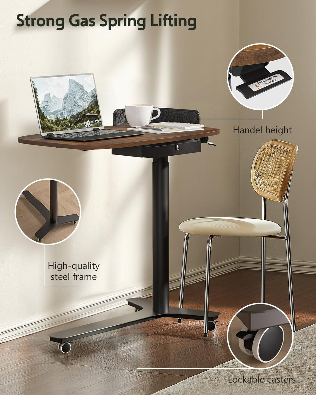 Kingsmith Adjustable Standing Desk | Walnut