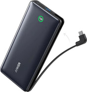 Anker Nano Power Bank (20K, 30W, Built-In USB-C Cable) - Black