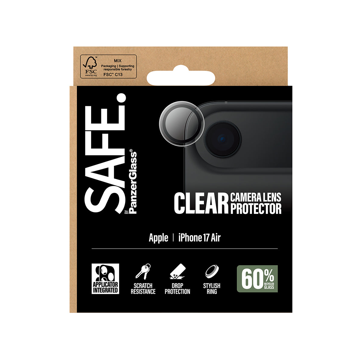 حماية عدسة الكاميرا من SAFE لهاتف iPhone 17 Air - شفاف
