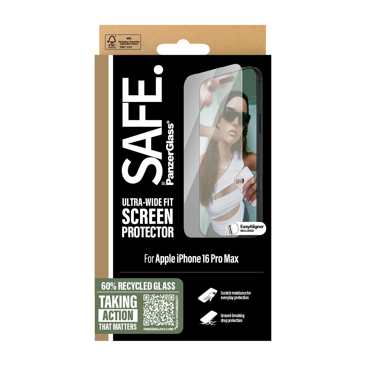 SAFE Screen Protector, Ultra-Wide Fit for iPhone 16 Pro Max