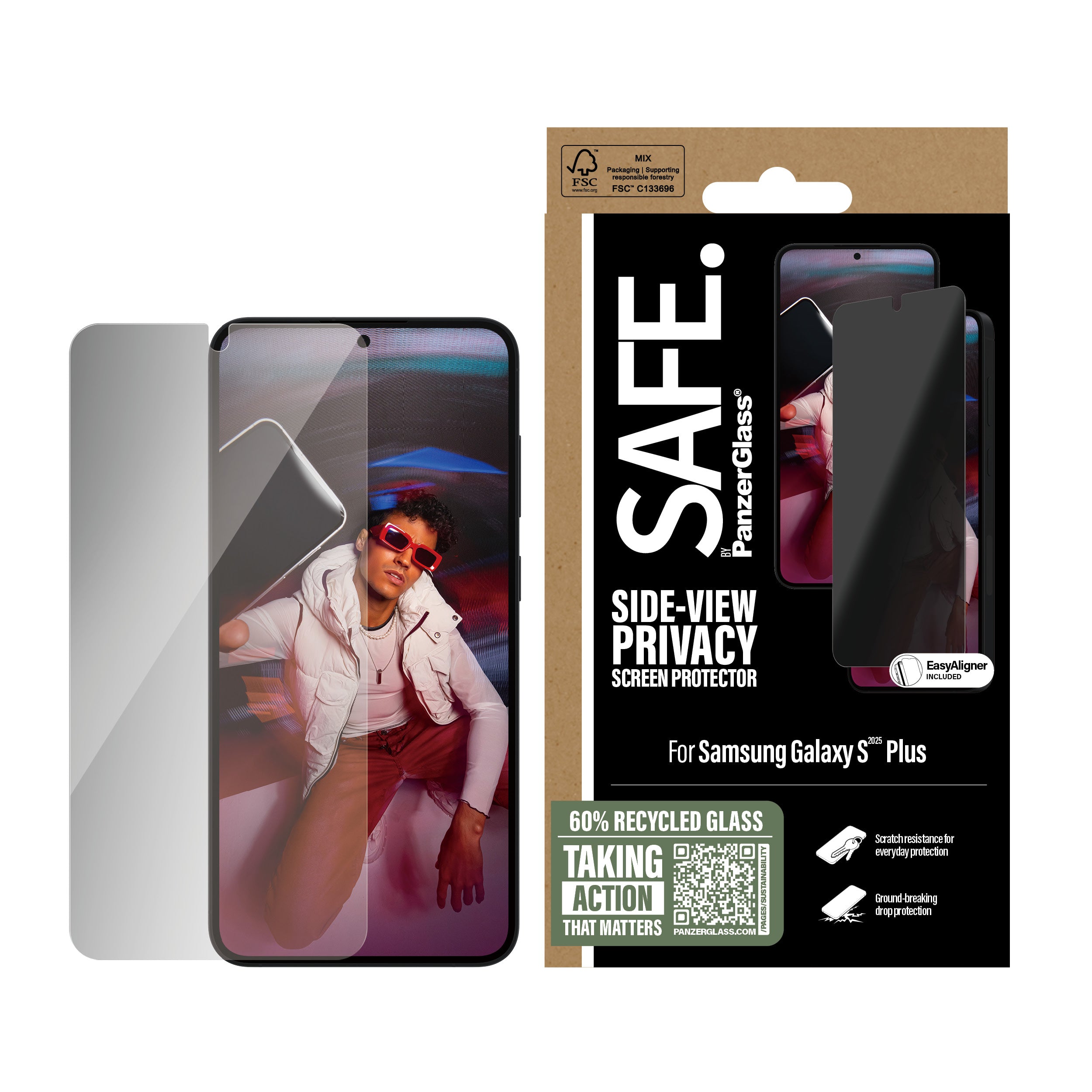 SAFE Privacy Screen Protector, Ultra-Wide Fit for Galaxy S25 Plus