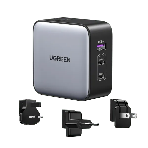 UGREEN Nexode 65W 3-Port GaN Fast Charger Black