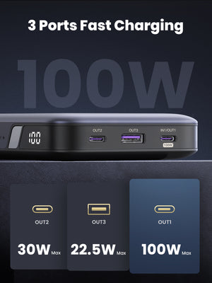 UGREEN 20000mAh 100W Two-way Fast Charging Power Bank Black product image 7