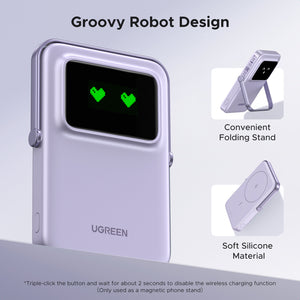 UGREEN Uno 5000mAh 20W Magnetic Wireless Power Bank Black product image 4
