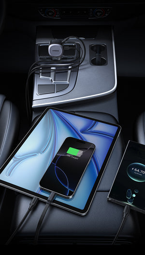 UGREEN 75W Fast Car Charger with Retractable Cable Type C (Space Grey) product image 1