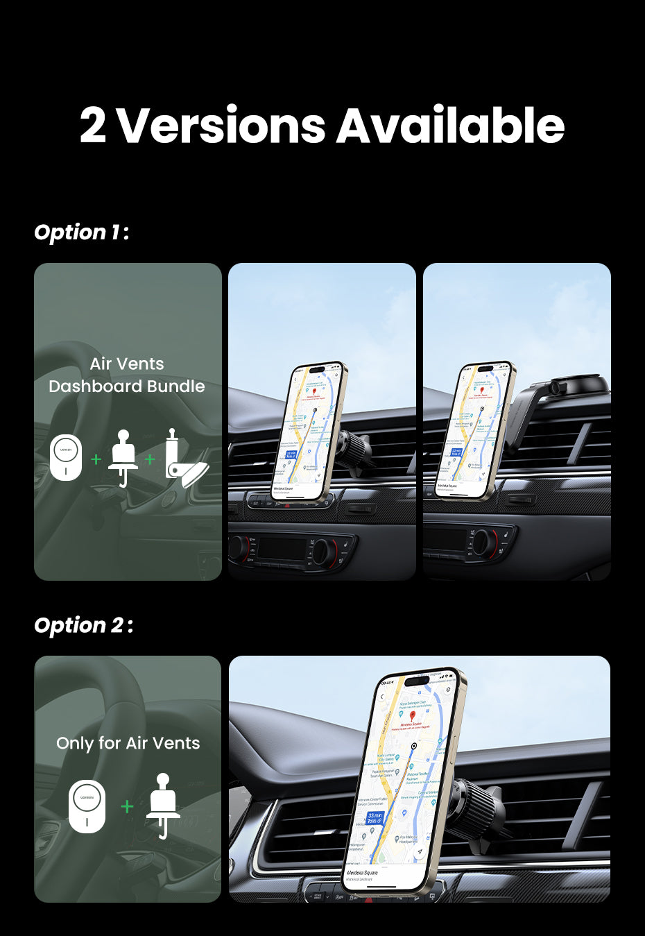 UGREEN Magnetic Car Wireless Charger 15W (Black) product image 11