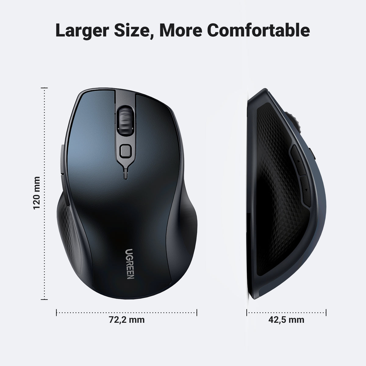 UGREEN Ergonomic Wireless Mouse (Blue) product image 1