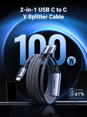 UGREEN 2-in-1 Universal PD Fast Charging Cable 5A Max 100W max black product image 3