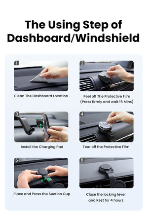UGREEN Magnetic Car Wireless Charger 15W CD345 (Black) product image 13