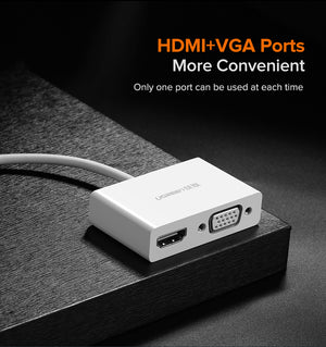 UGREEN USB Type C to HDMI + VGA Converter (White) product image 2