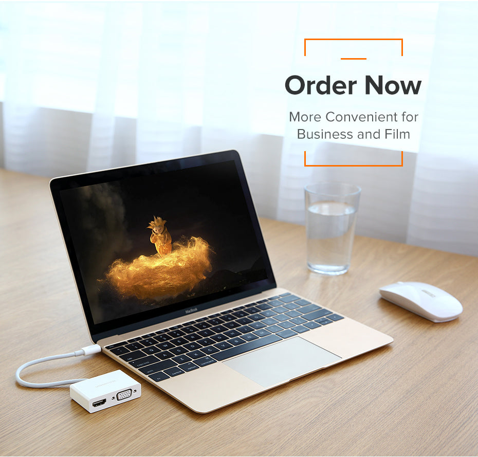 UGREEN USB Type C to HDMI + VGA Converter (White) product image 12