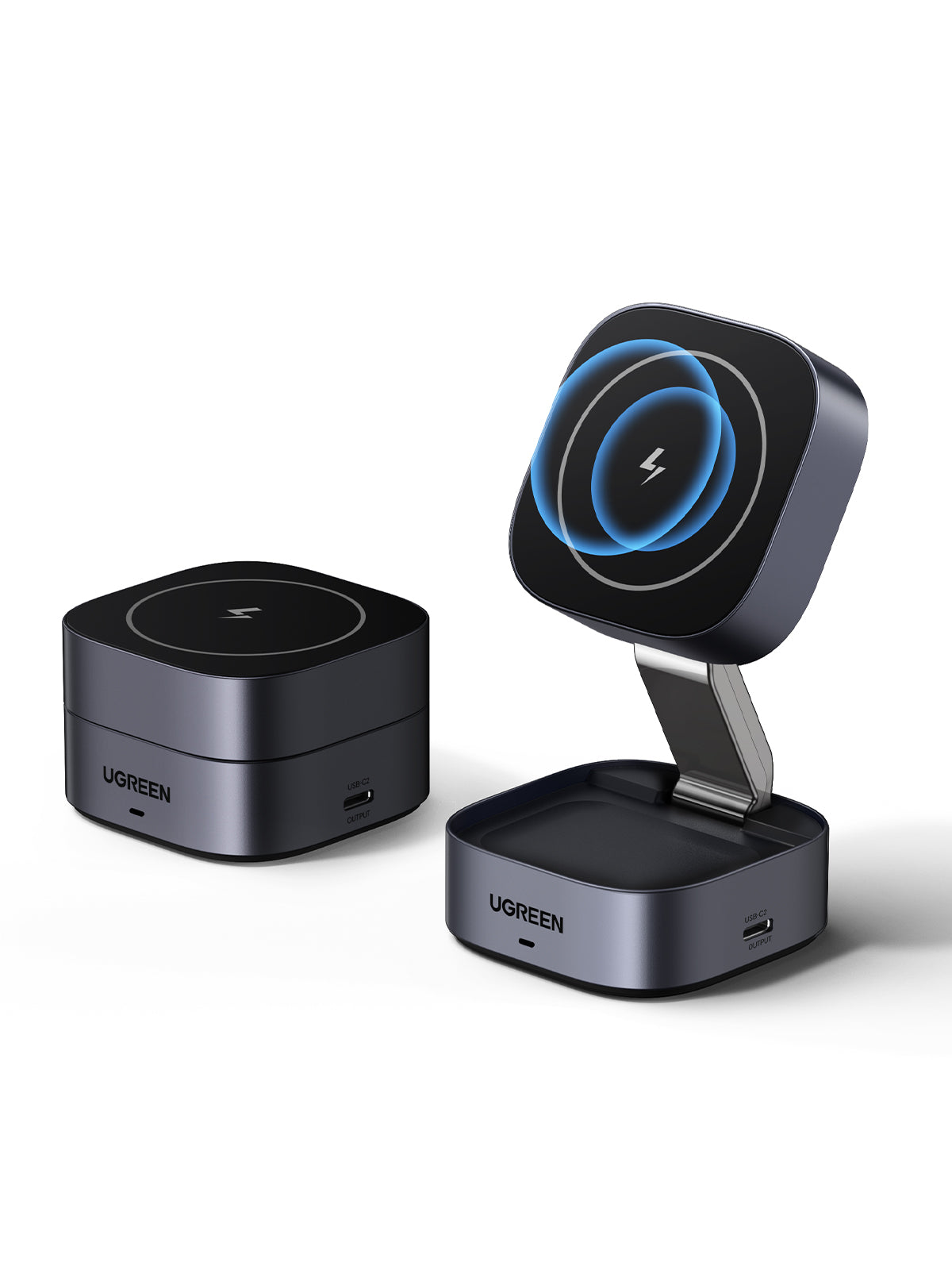 UGREEN 2-in-1 Magnetic Wireless Charger35278 7.5W (Space Grey) product image 9