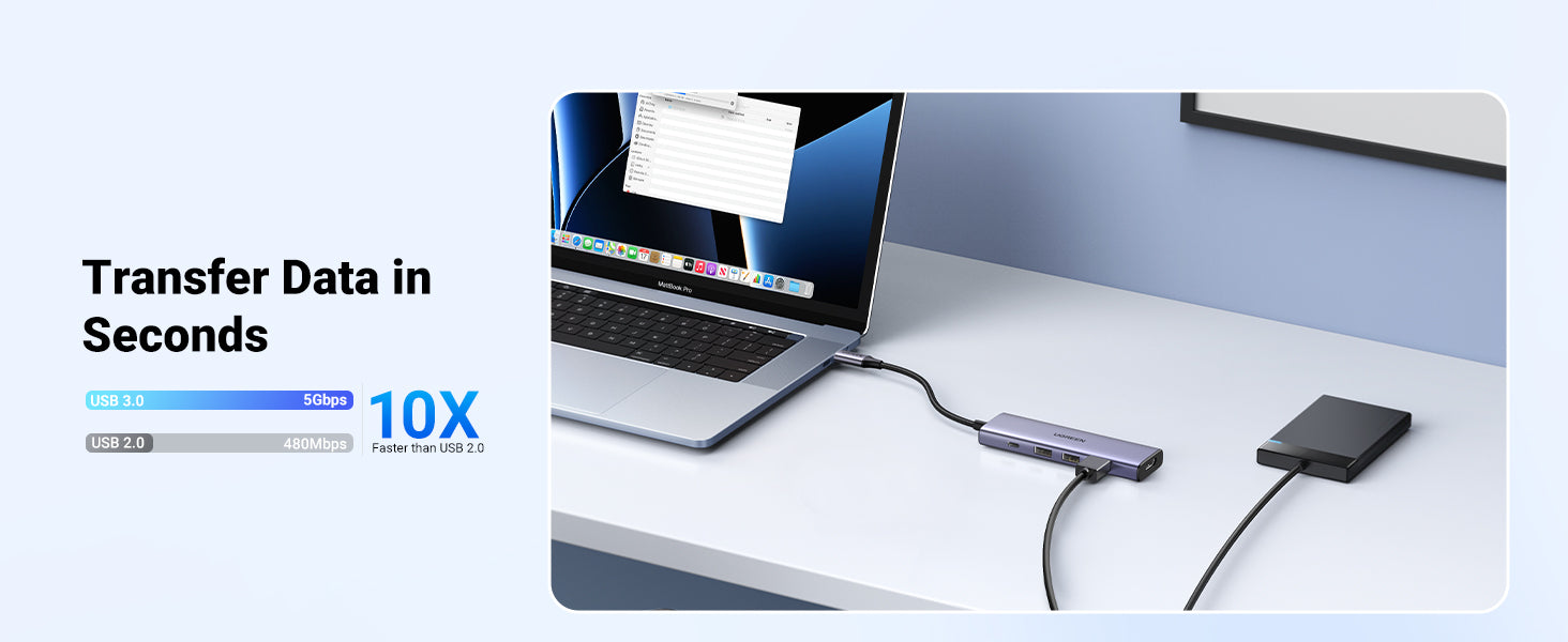 UGREEN USB-C Multifunction Adapter Grey product image 4