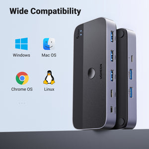 UGREEN USB 3.0 Sharing Switch 2 In 4 Out Black product image 4