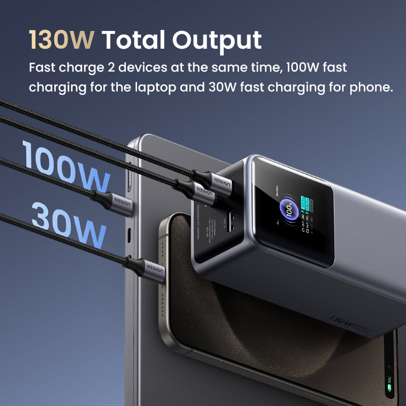 UGREEN Nexode 20000mAh 130W Fast Charging Power Bank35524b Black product image 9
