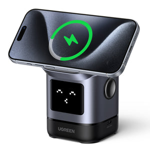 UGREEN Uno 2-in-1 Magnetic Wireless Charger 20w (Space Grey) product image 4