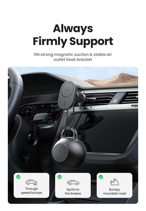 UGREEN Magnetic Car Wireless Charger 15W (Black) product image 1