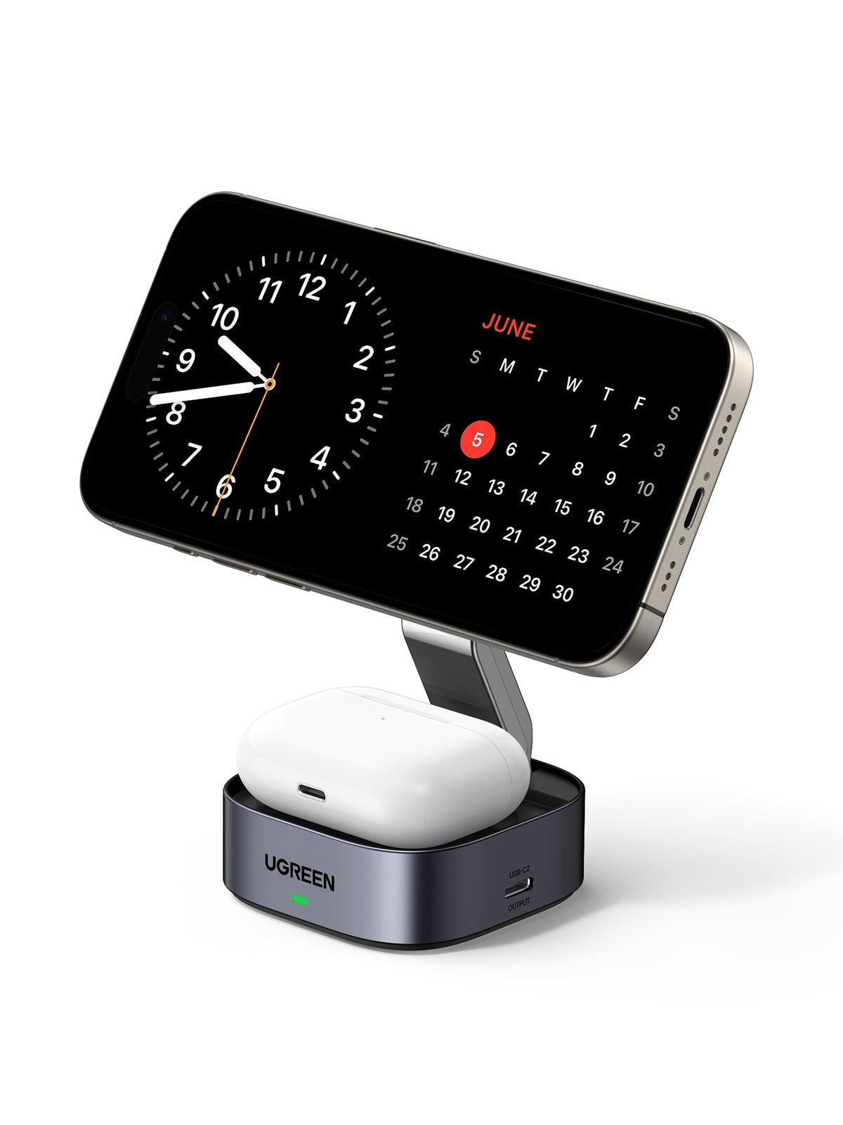 UGREEN 2-in-1 Magnetic Wireless Charger35278 7.5W (Space Grey) product image 11