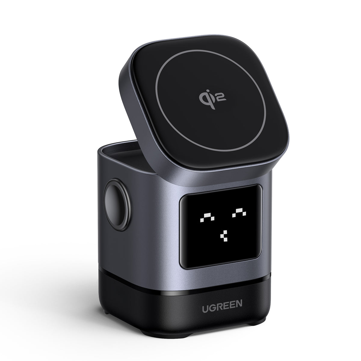 UGREEN Uno 2-in-1 Magnetic Wireless Charger 20w (Space Grey) product image 3