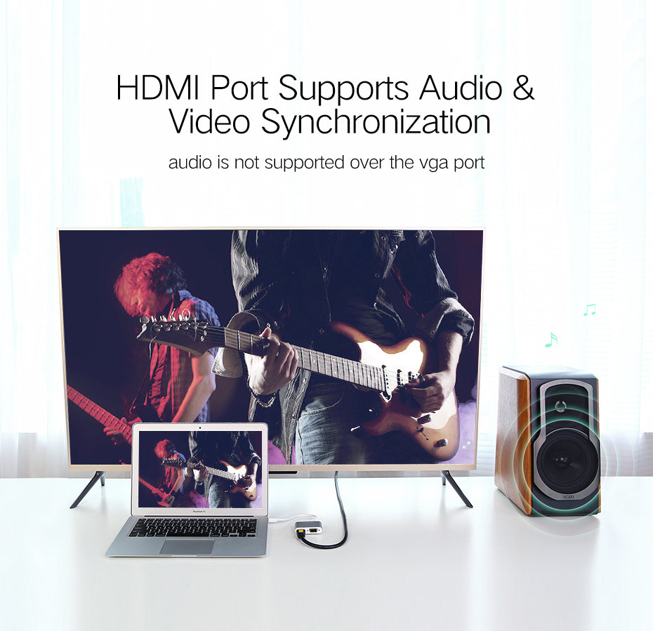 UGREEN Mini DP to HDMI + VGA Converter (Silver) product image 4
