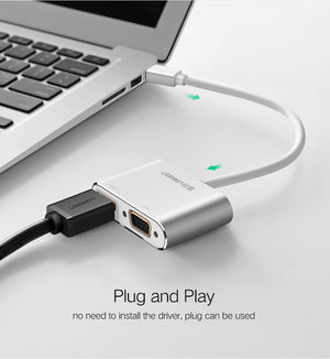 UGREEN Mini DP to HDMI + VGA Converter (Silver) product image 3