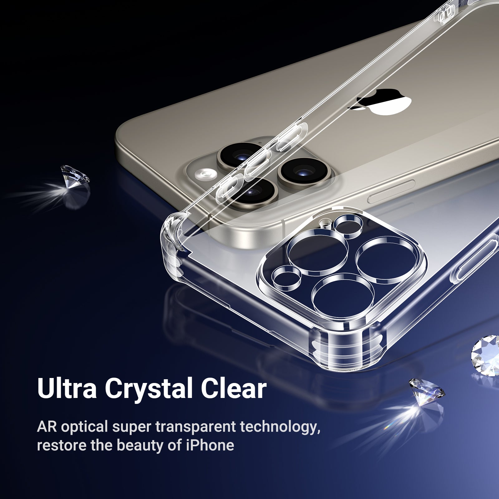 UGREEN Bright Cushion Protective Case for iPhone 16 Pro (Clear) product image 1