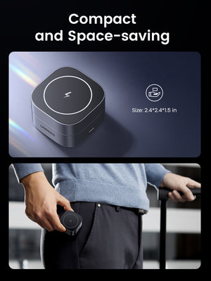 UGREEN 2-in-1 Magnetic Wireless Charger35278 7.5W (Space Grey) product image 5