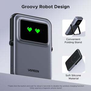 UGREEN Uno 5000mAh 20W Magnetic Wireless Power Bank Black product image 5
