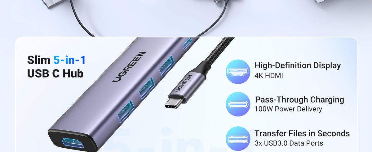 UGREEN USB-C Multifunction Adapter Grey product image 8