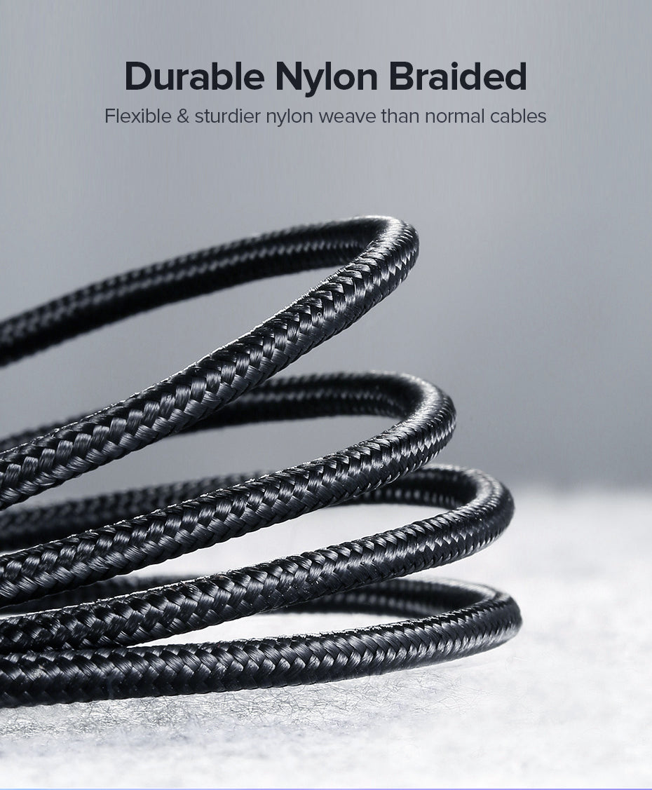 UGREEN USB-A 2.0 to USB-C Cable Nickel Plating Aluminum Braid 1.5m (Black) 18W product image 11
