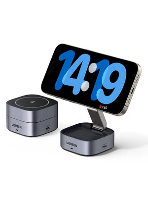 UGREEN 2-in-1 Magnetic Wireless Charger35278 7.5W (Space Grey) product image 10